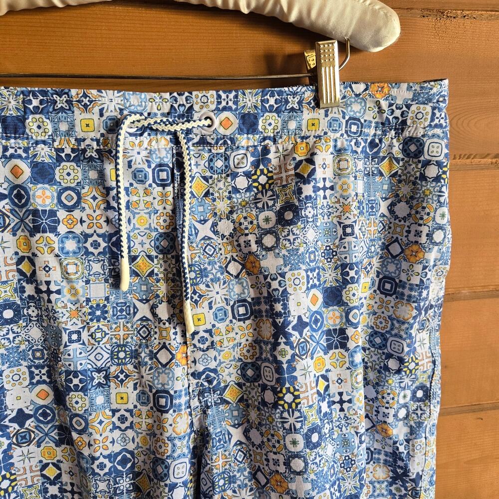 Johnnie-O Surf Short Santana Half Elastic Swim Maverick Blue XL Pockets Swimwear - Picture 4 of 5